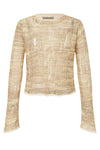 SWAYING/KNIT section dyed hollow bottoming shirt SW-SW24SS1T61-QIANZONG light brown PS86